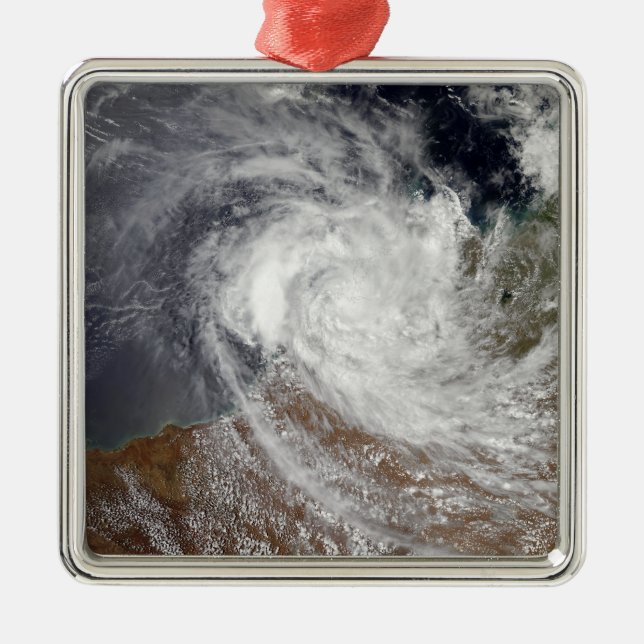 Tropical Cyclone Billy over Australia Metal Ornament (Front)