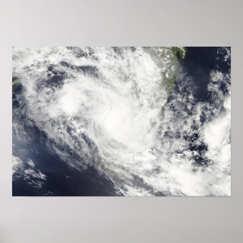 Tropical Cyclone Fami hovers over Madagascar Poster