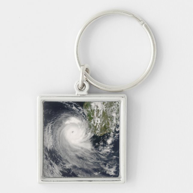Tropical Cyclone Favio off Madagascar Keychain (Front)
