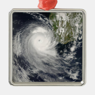 Tropical Cyclone Favio off Madagascar Metal Ornament