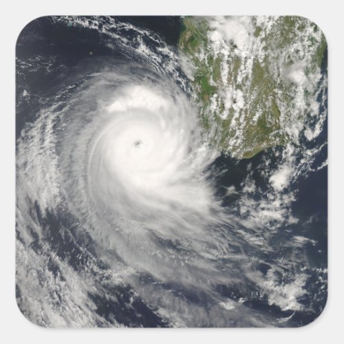 Tropical Cyclone Favio off Madagascar Square Sticker