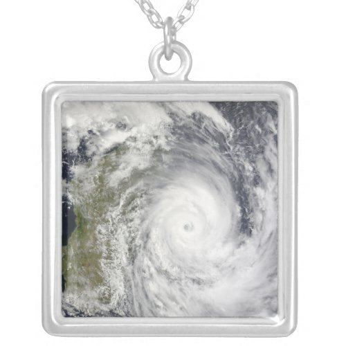 Tropical Cyclone Gael off Madagascar 2 Silver Plated Necklace