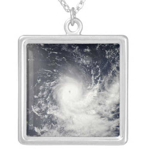 Tropical Cyclone Gelane Silver Plated Necklace