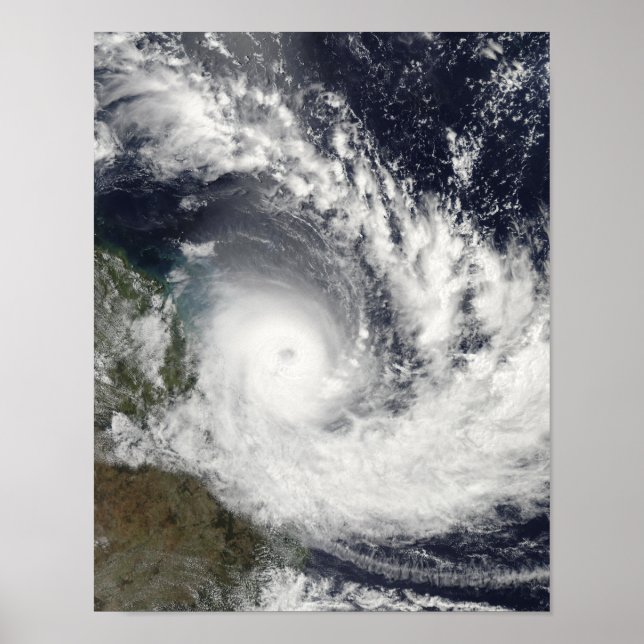 Tropical Cyclone Hamish over Australia Poster (Front)