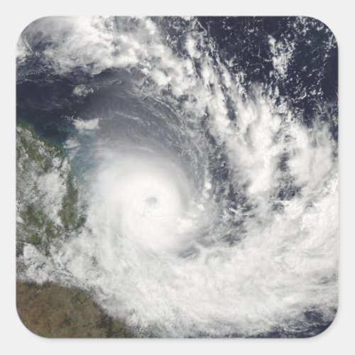 Tropical Cyclone Hamish over Australia Square Sticker