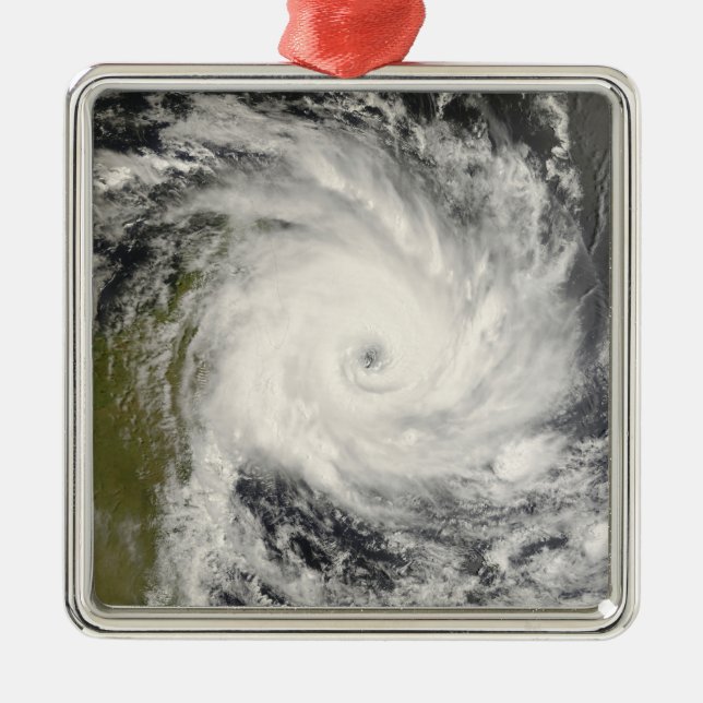 Tropical Cyclone Ivan over Madagascar Metal Ornament (Front)