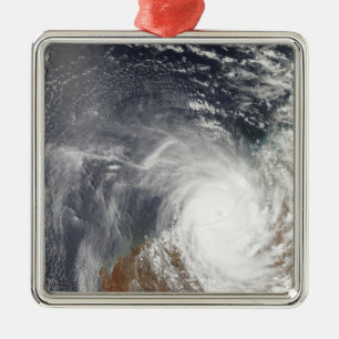Tropical Cyclone Laurence over Western Australi Metal Ornament