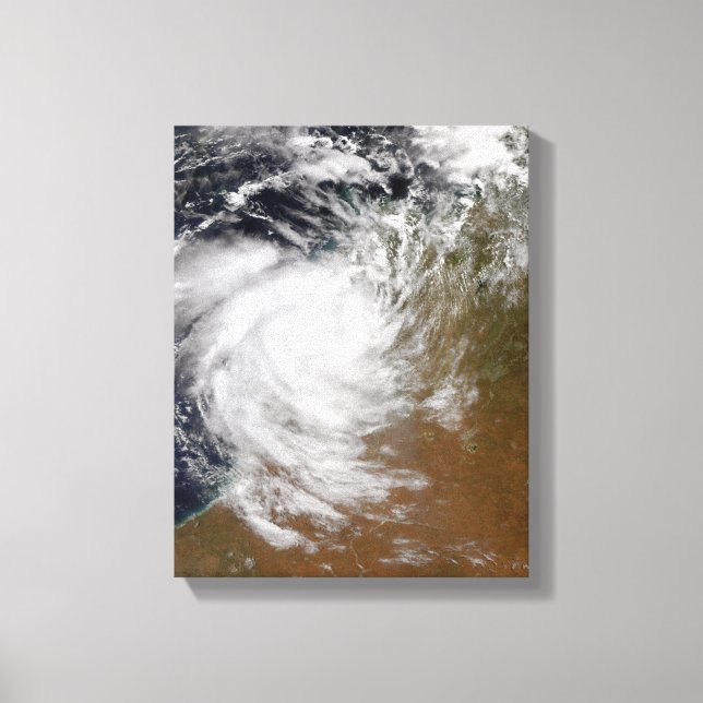 Tropical Cyclone Magda coming ashore in Austral Canvas Print (Front)