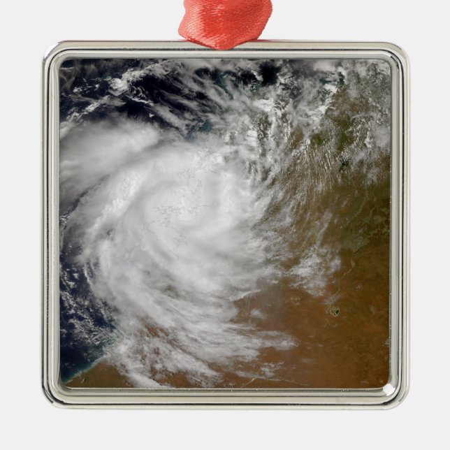 Tropical Cyclone Magda coming ashore in Austral Metal Ornament (Front)