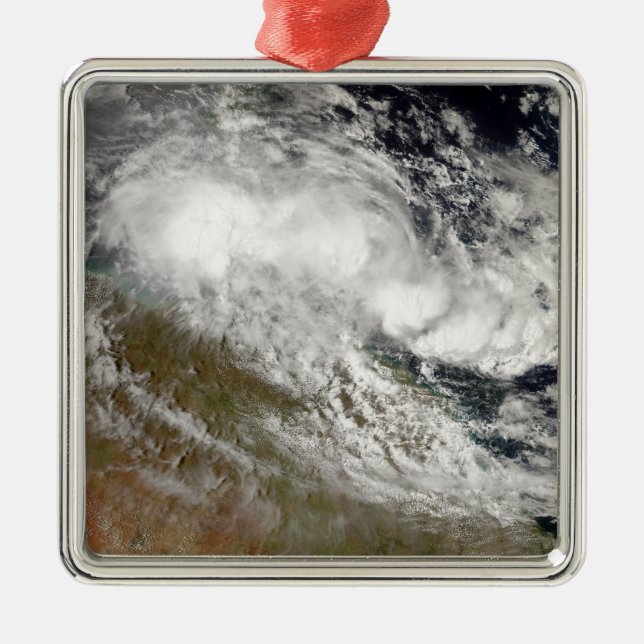 Tropical Cyclone Olga over northeast Australia Metal Ornament (Front)