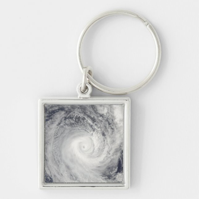 Tropical Cyclone Oli off the coast of Tahiti Keychain (Front)