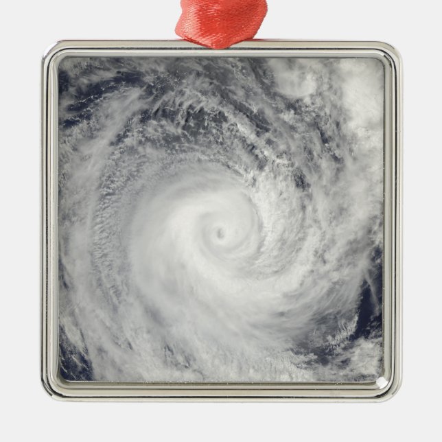 Tropical Cyclone Oli off the coast of Tahiti Metal Ornament (Front)