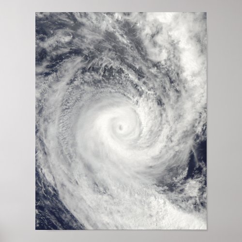 Tropical Cyclone Oli off the coast of Tahiti Poster