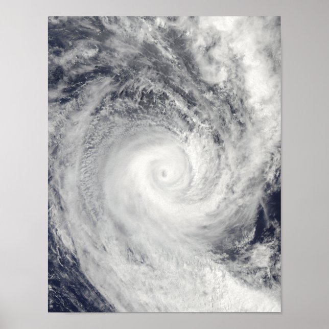 Tropical Cyclone Oli off the coast of Tahiti Poster (Front)