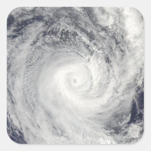 Tropical Cyclone Oli off the coast of Tahiti Square Sticker