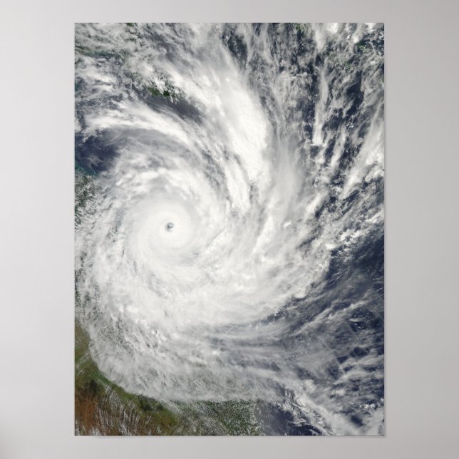 Tropical Cyclone Yasi over Australia Poster (Front)