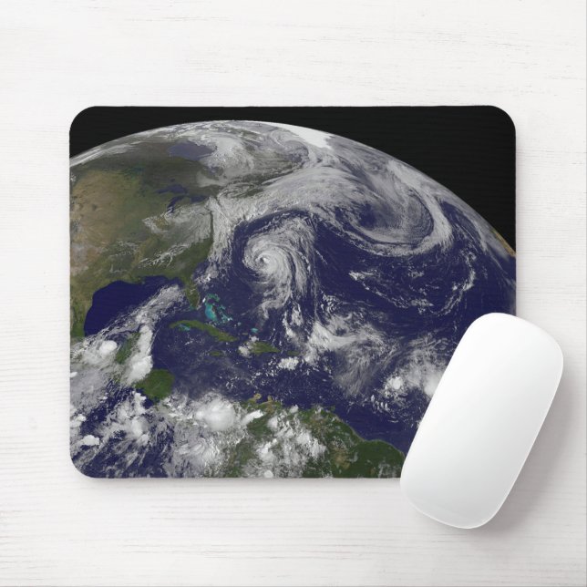 Tropical Cyclones Katia, Lee, Maria And Nate. Mouse Pad (With Mouse)