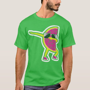 Tropical Dabbing Watermelon Fruit Hello Summer Veg T-Shirt