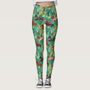Tropical Dachshund Beach Vibes Leggings