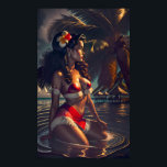 Tropical Dawn Poster<br><div class="desc">Tropical Dawn.  2024,  Ken Gage.  Digital art: pop surrealism.</div>