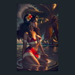 Tropical Dawn Poster<br><div class="desc">Tropical Dawn.  2024,  Ken Gage.  Digital art: pop surrealism.</div>