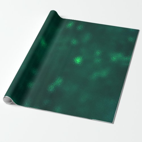 Tropical Deep Cali Woodland Green Abstract Glass Wrapping Paper