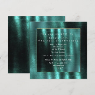 Tropical Deep Emerald Green Velvet Party Invitation