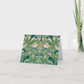 Tropical Delight in Green Note/Greeting Card