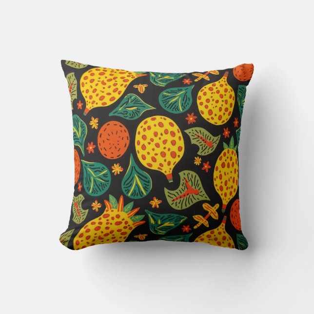 Tropical Delight Throw Pillow (Front)