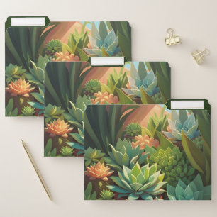 Tropical Desert Succulent Garden File Folder