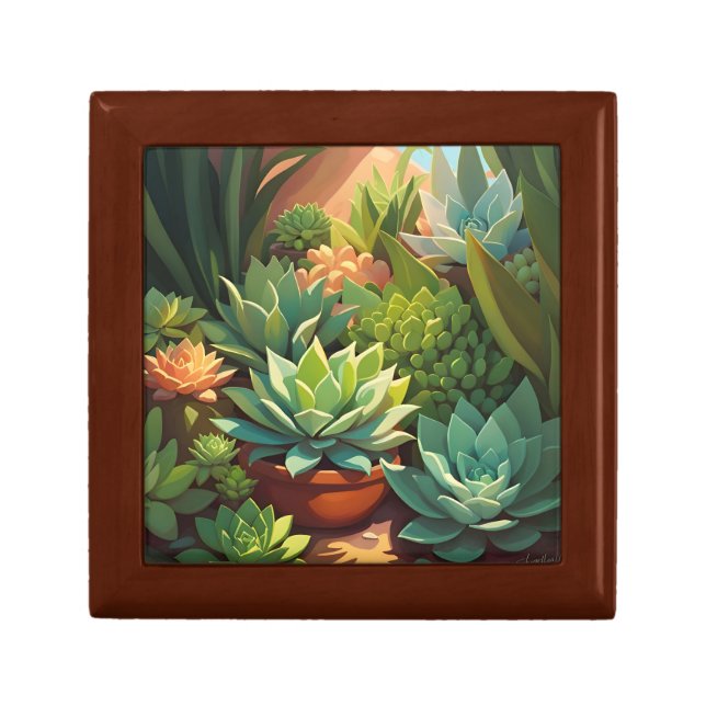Tropical Desert Succulent Garden Gift Box (Front)