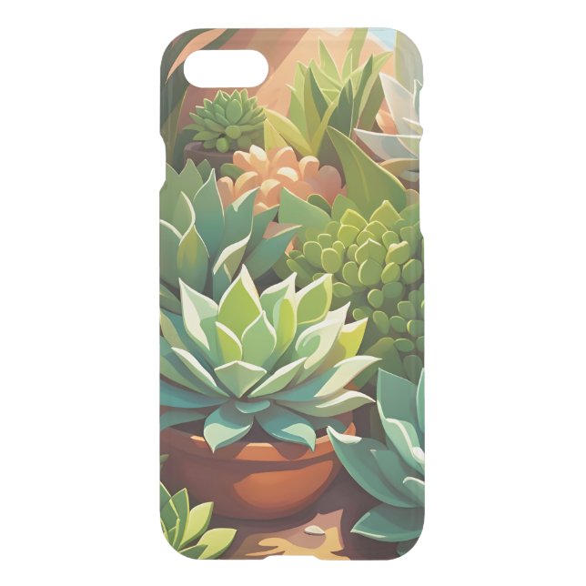Tropical Desert Succulent Garden Uncommon iPhone Case (Back)