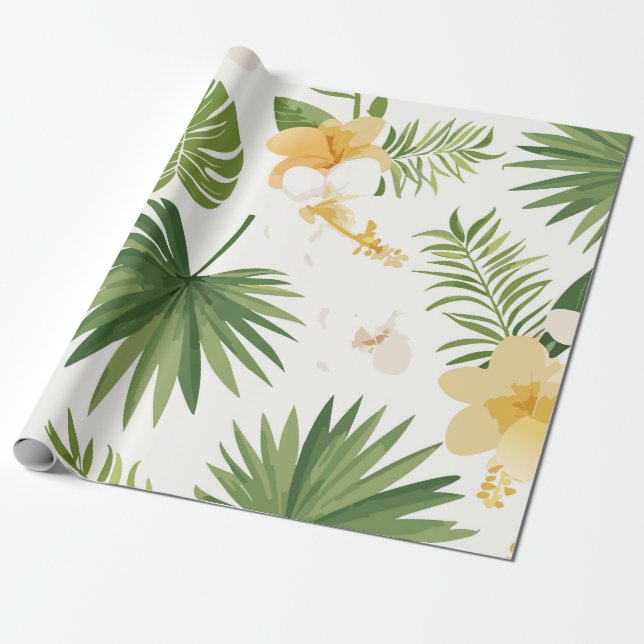 tropical design Wrapping Paper  (Unrolled)
