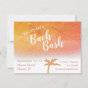 Tropical Destination Bachelorette Party Invitation