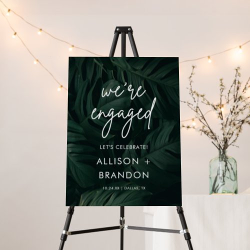 Tropical Destination Large Engagement Party Sign