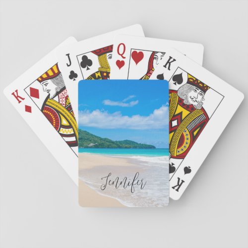 Tropical Destination Scenic Beach Photo Playing Cards