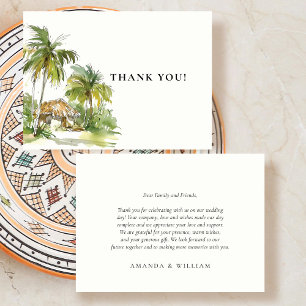 Tropical Destination Thank you Place Card