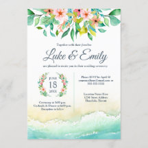 Tropical Destination Watercolour Wedding