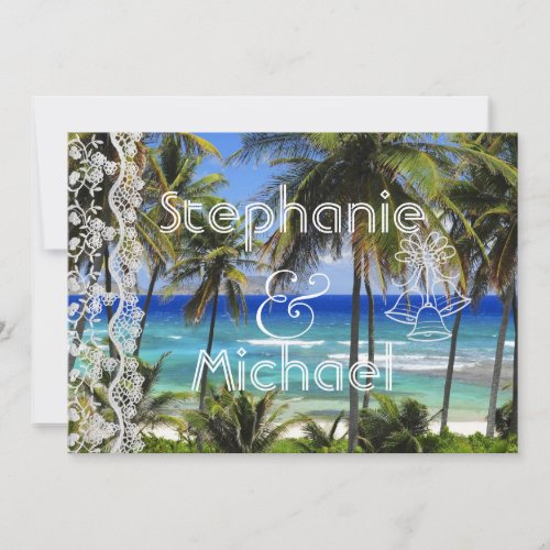 Tropical Destination Wedding Invitation