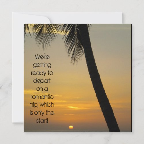 Tropical Destination Wedding Invitation