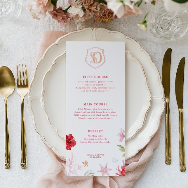 Tropical Destination Wedding Menu (Creator Uploaded)