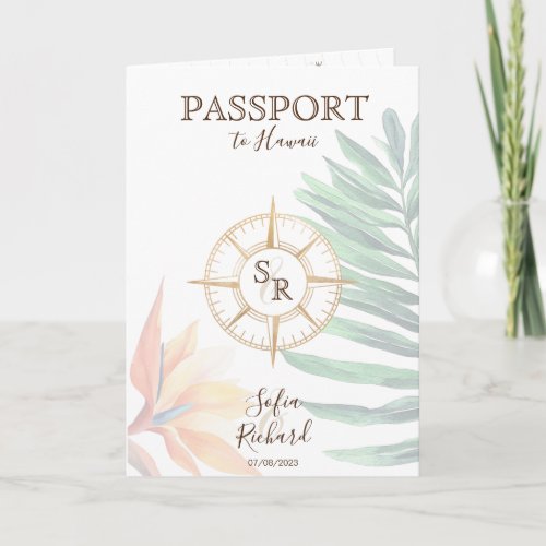 Tropical  Destination Wedding Passport QR Code