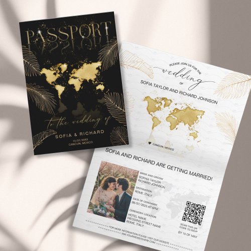 Tropical Destination Wedding  Passport QR Code