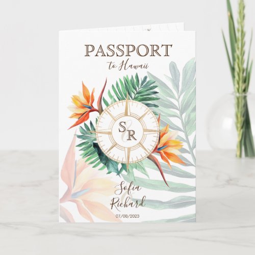 Tropical  Destination Wedding Passport QR Code