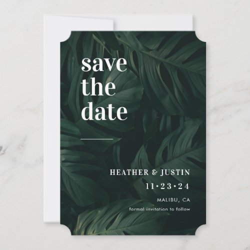 Tropical Destination Wedding Photo Save the Date