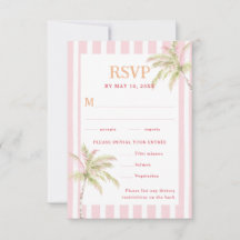 Tropical Destination Wedding RSVP