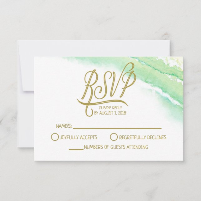 Tropical Destination Wedding RSVP Response Card (Front)