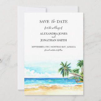 Tropical Destination Wedding Save the Date