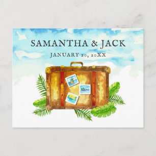 Tropical Destination Wedding   Save the Date Announcement Postcard