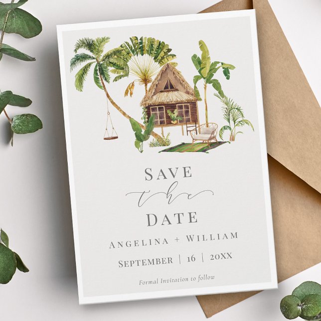 Tropical Destination Wedding Save the Date Invitation (Creator Uploaded)